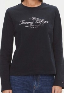 Tommy Hilfiger Bluzka WW0WW40292 Granatowy Regular Fit