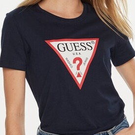 Guess T-Shirt W1YI1B I3Z14 Granatowy Regular Fit