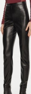 Patrizia Pepe Spodnie z imitacji skóry 8P0624/E005-K103 Czarny Regular Fit