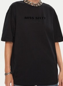 Miss Sixty T-Shirt 6L2SJ2120000 Czarny Relaxed Fit
