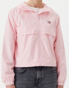 Tommy Jeans Wiatrówka Essential DW0DW20672 Różowy Relaxed Fit