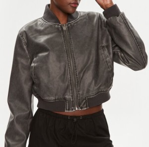 Brave Soul Kurtka bomber LJK-BENOITE Czarny Straight Fit