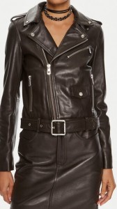 Pinko Kurtka skórzana Costa Rica 103897 A21L Brązowy Regular Fit