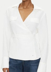 Tommy Hilfiger Koszula WW0WW44697 Écru Regular Fit