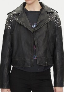 Pepe Jeans Kurtka skórzana Fantasy PL402523 Czarny Regular Fit