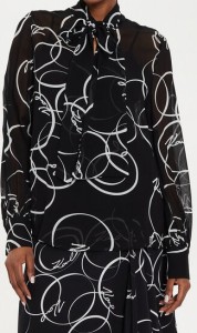 KARL LAGERFELD Bluzka 245W1604 Czarny Regular Fit