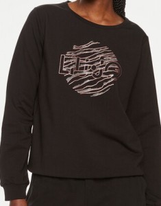 Liu Jo Sport T-Shirt TF4146 FS090 Czarny Regular Fit
