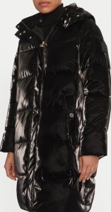 Elisabetta Franchi Kurtka zimowa PI-79Z-46E2-V650 Czarny Regular Fit