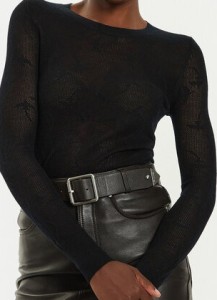 Pinko Sweter Turabottiglie 104006 A224 Czarny Regular Fit