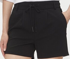 ONLY Szorty materiałowe Poptrash 15127107 Czarny Regular Fit