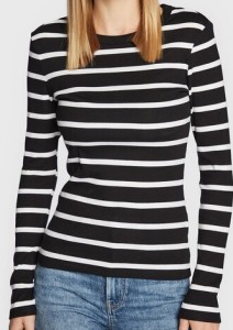 Gina Tricot Bluzka Basic 18863 Czarny Regular Fit