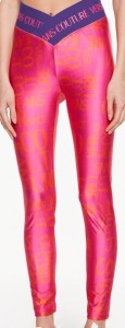 Versace Jeans Couture Legginsy 74HAC113 Różowy Slim Fit