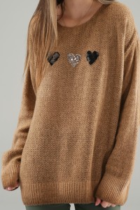 Brązowy sweter