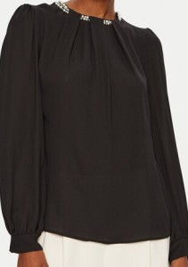 Rinascimento Bluzka CFC0019769002 Czarny Regular Fit