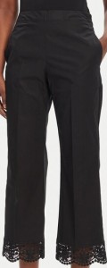 TWINSET Spodnie materiałowe 251TT2094 Czarny Straight Fit