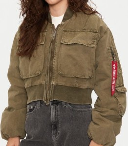 Alpha Industries Kurtka bomber 148008 Khaki Regular Fit