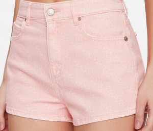 Guess Szorty jeansowe Lella W3GD49 WF5V3 Różowy Relaxed Fit