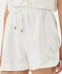 ACCESS FASHION Szorty materiałowe 53-5060-133 Biały Loose Fit
